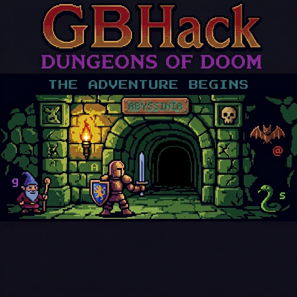 GBHack: Dungeons of Doom title screen